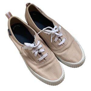 Sperry Top Sider Womens STS80700 Blush Canvas Lace Up Sneaker Shoes Size 9M